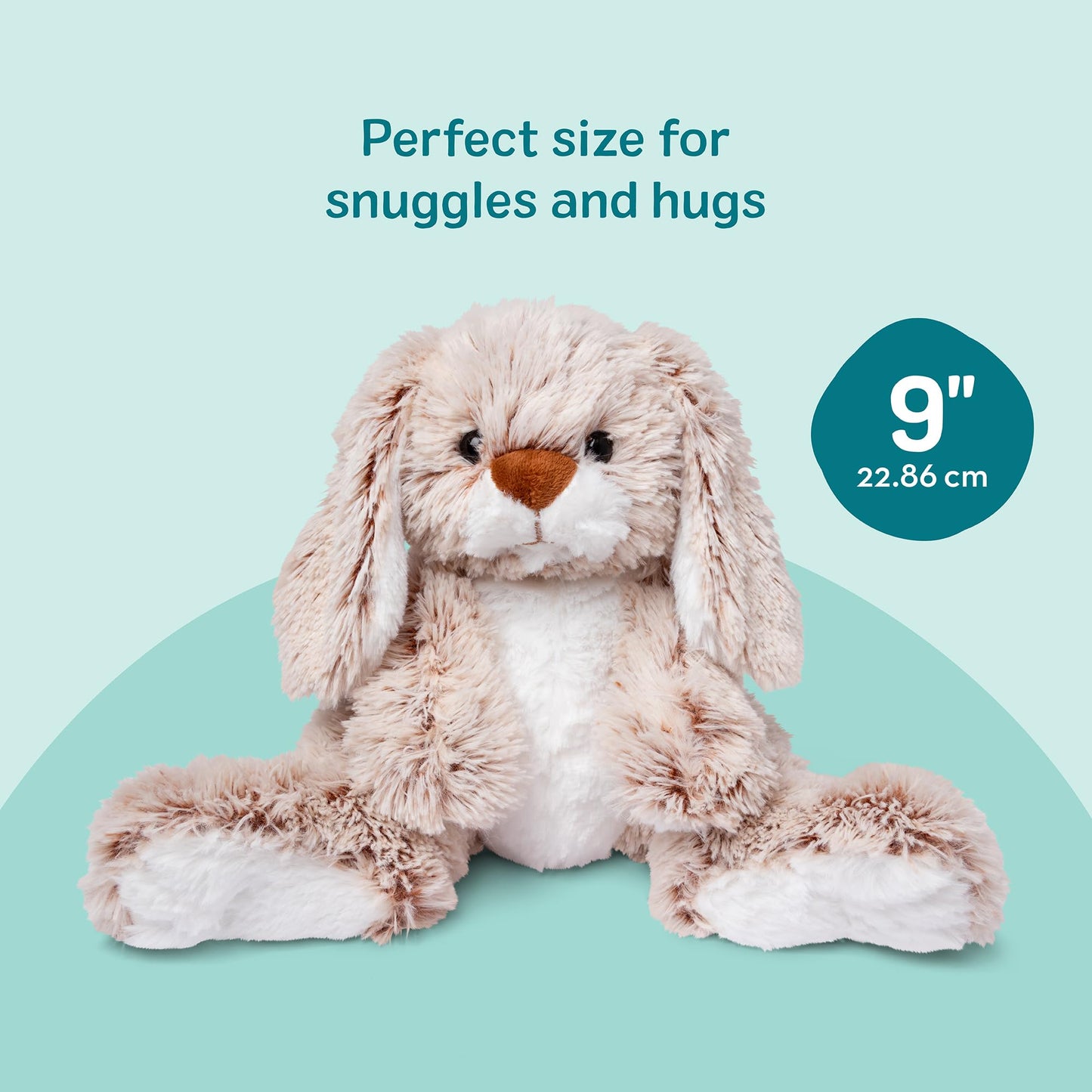 Melissa & Doug Burrow Bunny Plushie – 9-Inch Soft Plush with Floppy Ears & Big Feet