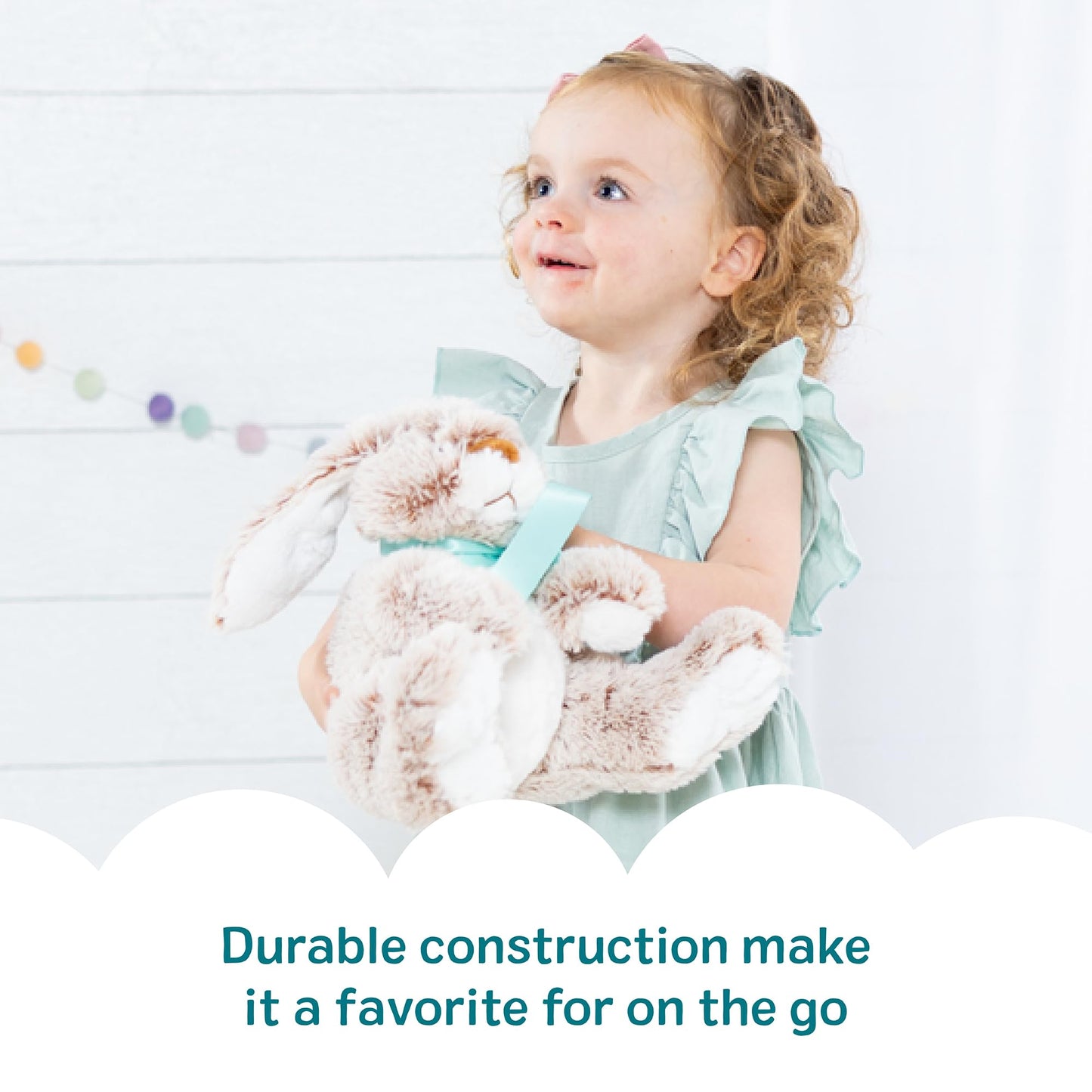 Melissa & Doug Burrow Bunny Plushie – 9-Inch Soft Plush with Floppy Ears & Big Feet