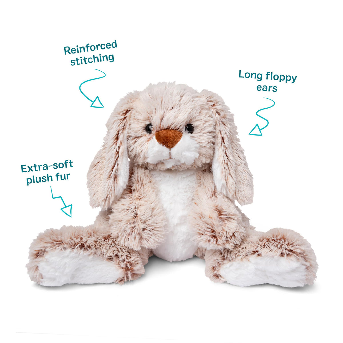 Melissa & Doug Burrow Bunny Plushie – 9-Inch Soft Plush with Floppy Ears & Big Feet