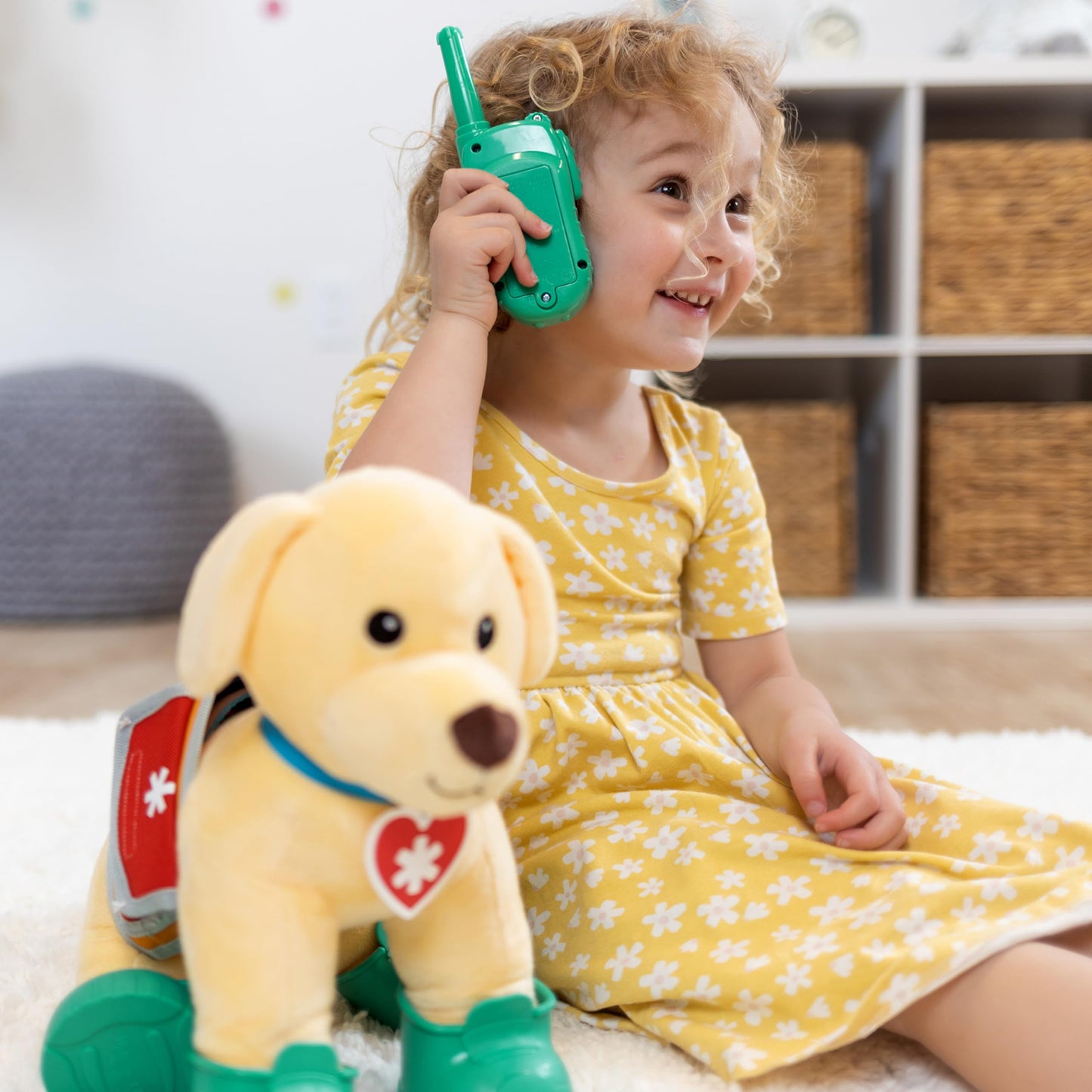 Melissa & Doug Let’s Explore Ranger Dog Plush – Search & Rescue Gear for Kids 3+