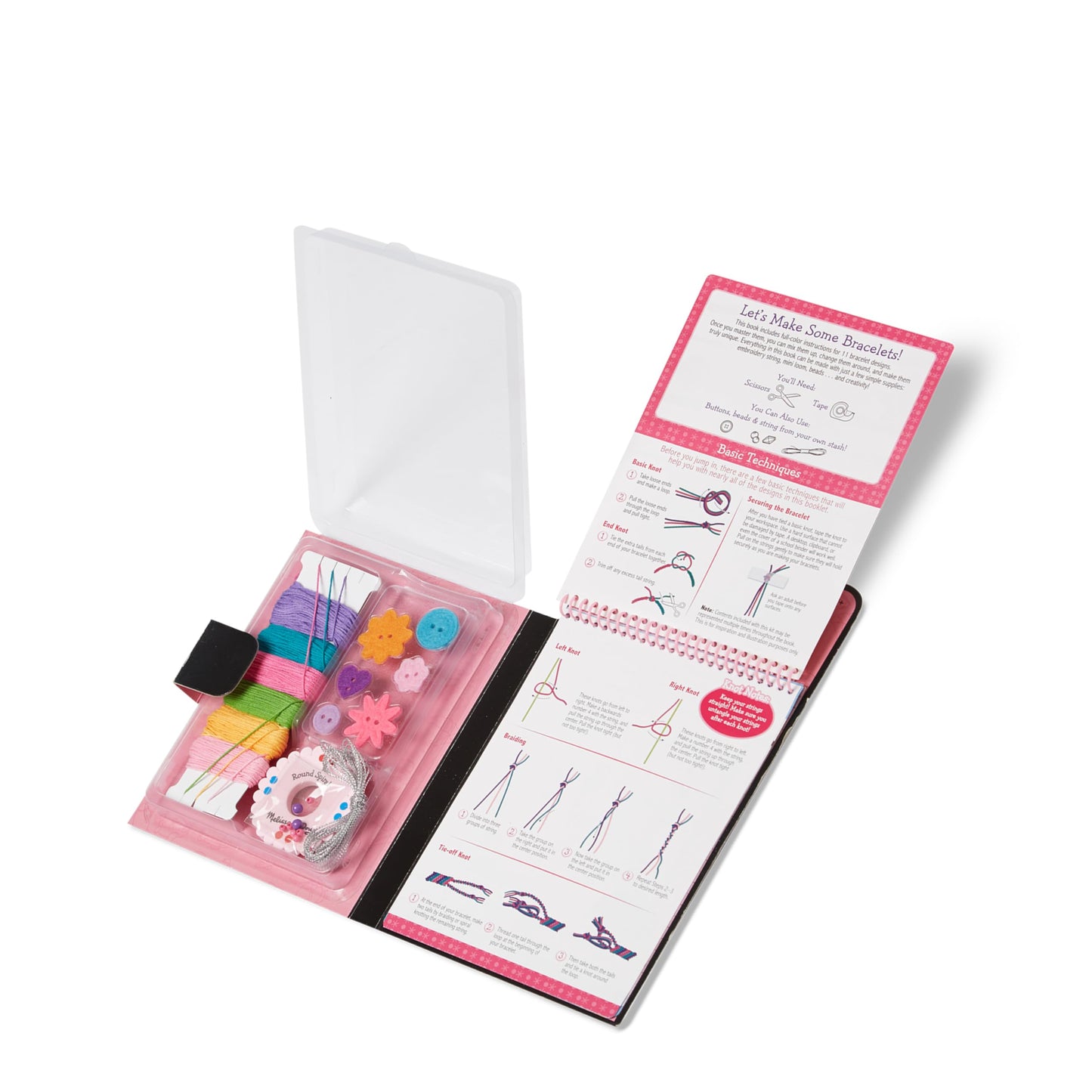 Melissa & Doug On The Go Friendship Bracelet Craft Set – 10+ Bracelets
