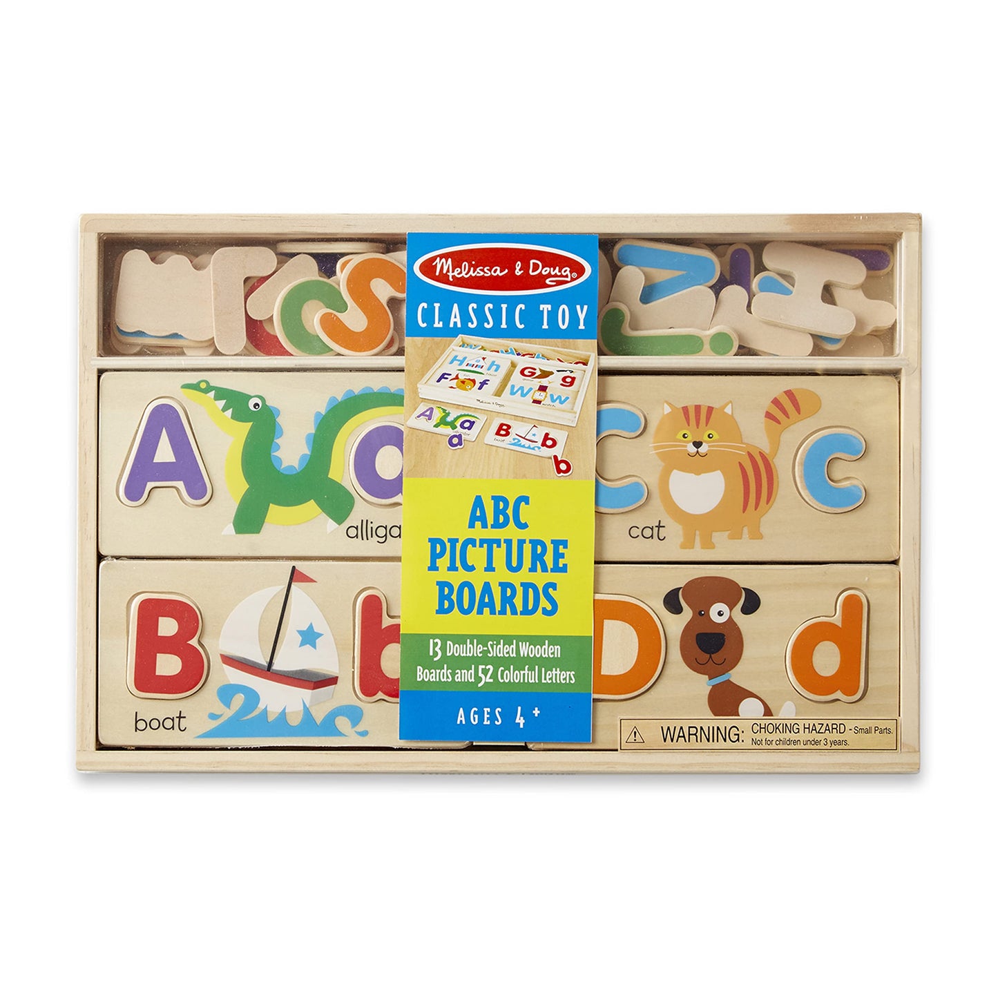 Melissa & Doug ABC Picture Boards: 13 Double-Sided Boards with 52 Letters
