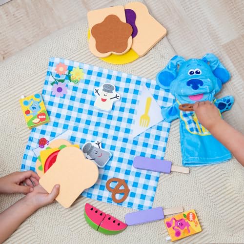 Melissa & Doug Blue’s Clues & You! Share with Blue Picnic Play Set with Hand Puppet — FSC Certified