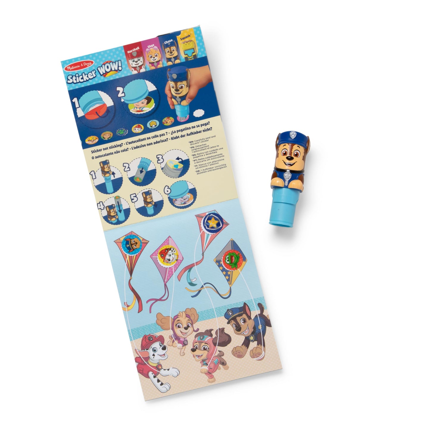 Melissa & Doug Sticker WOW! 24-Page PAW Patrol Chase Activity Pad with 300 Stickers – FSC Certified