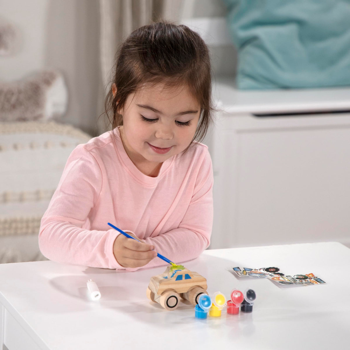 Melissa & Doug Created by Me! Monster Truck Wooden Craft Kit – Build, Paint & Decorate