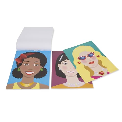 Melissa & Doug Make-a-Face Sticker Pad – Fashion Faces, 20 Faces, 5 Sticker Sheets – FSC Certified