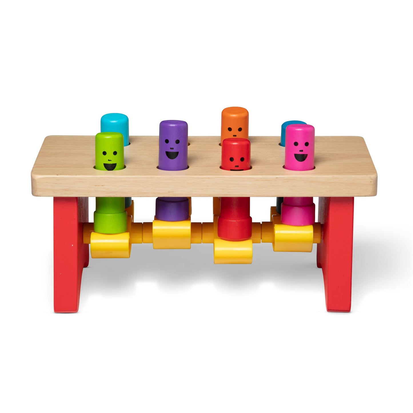 Melissa & Doug Deluxe Pounding Bench – Wooden Preschool Learning Toy with Mallet