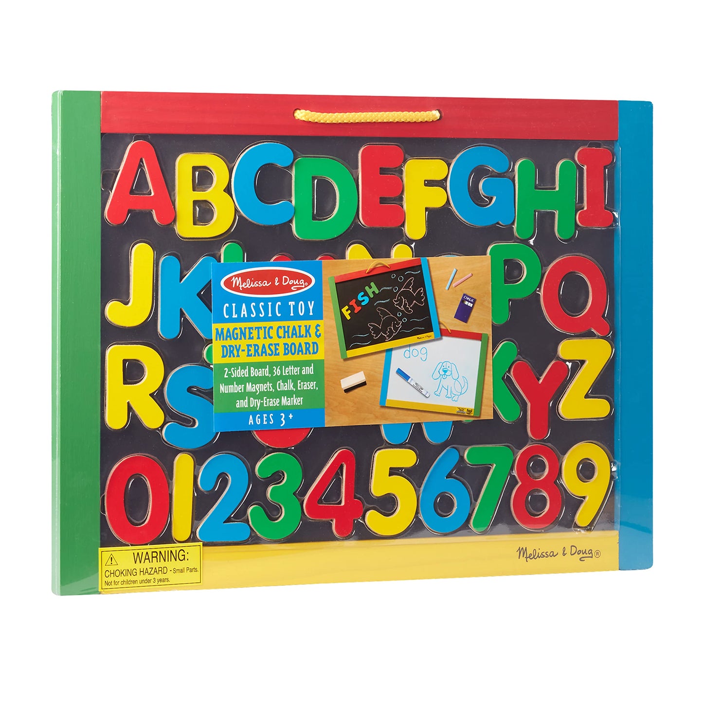 Melissa & Doug Magnetic Chalkboard & Dry-Erase Board with 36 Magnets