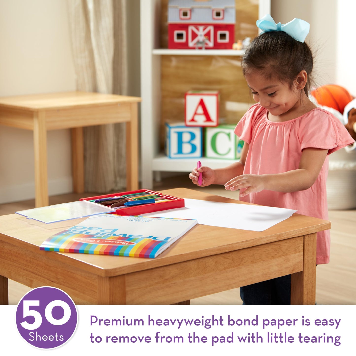 Melissa & Doug Drawing Pad 9x12 – 50 Sheets, Heavyweight Paper