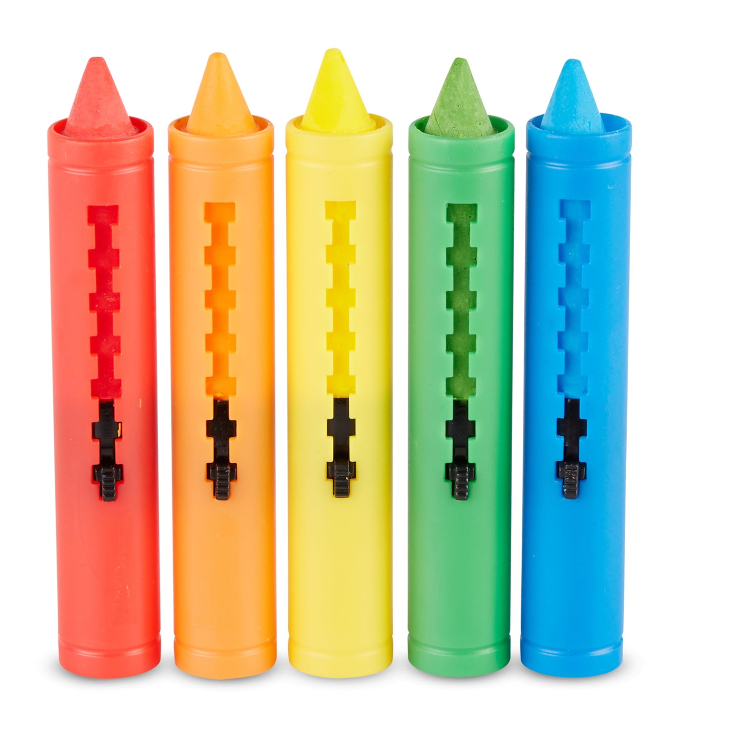 Melissa & Doug Learning Mat Crayons – 5 Colors for Reusable Art