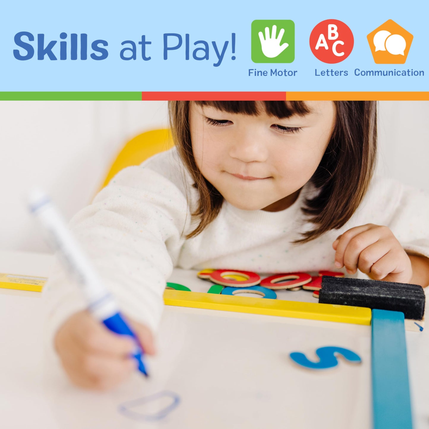 Melissa & Doug Magnetic Chalkboard & Dry-Erase Board with 36 Magnets