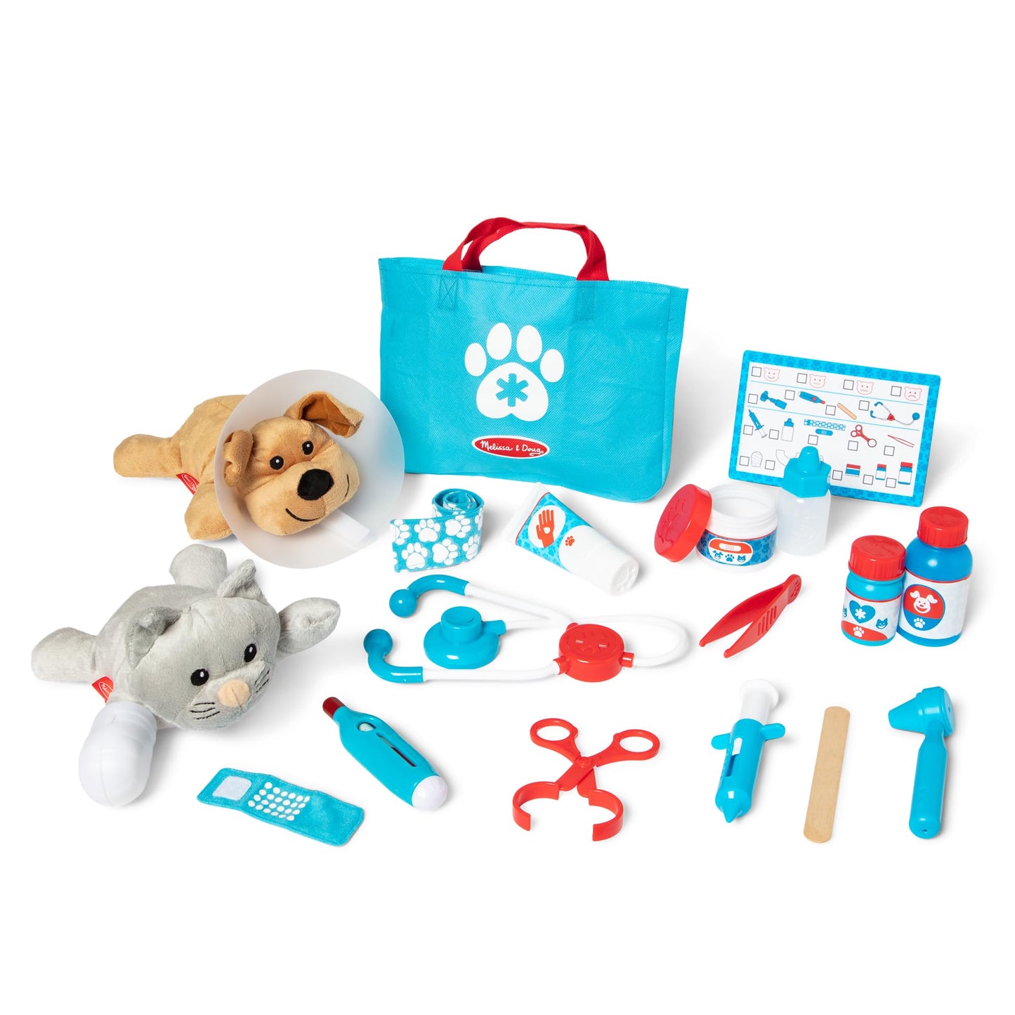 Melissa & Doug Examine and Treat Pet Vet Play Set – 24-Piece Animal Doctor Kit