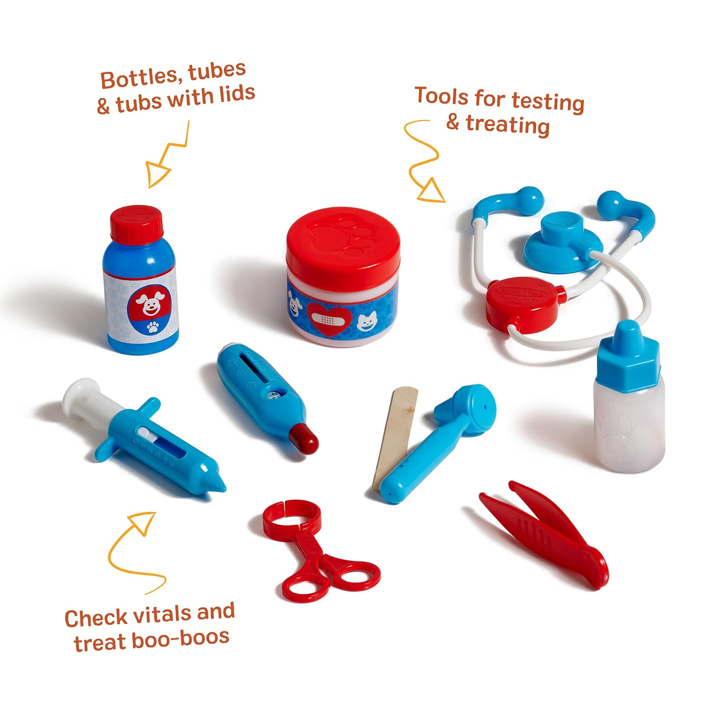 Melissa & Doug Examine and Treat Pet Vet Play Set – 24-Piece Animal Doctor Kit