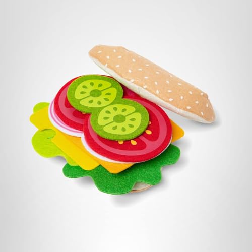 Melissa & Doug 33-Piece Felt Food Sandwich Play Set (Orange)