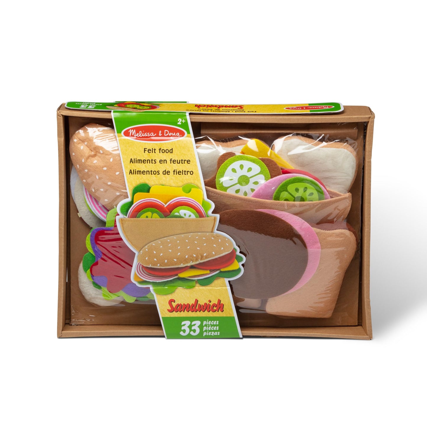Melissa & Doug 33-Piece Felt Food Sandwich Play Set (Orange)