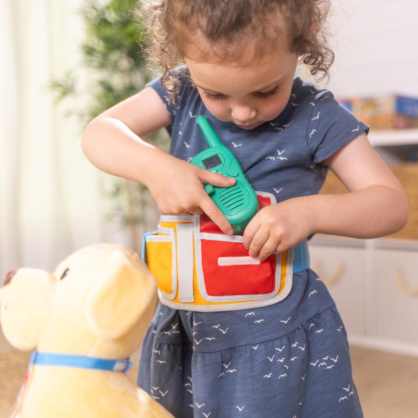 Melissa & Doug Let’s Explore Ranger Dog Plush – Search & Rescue Gear for Kids 3+