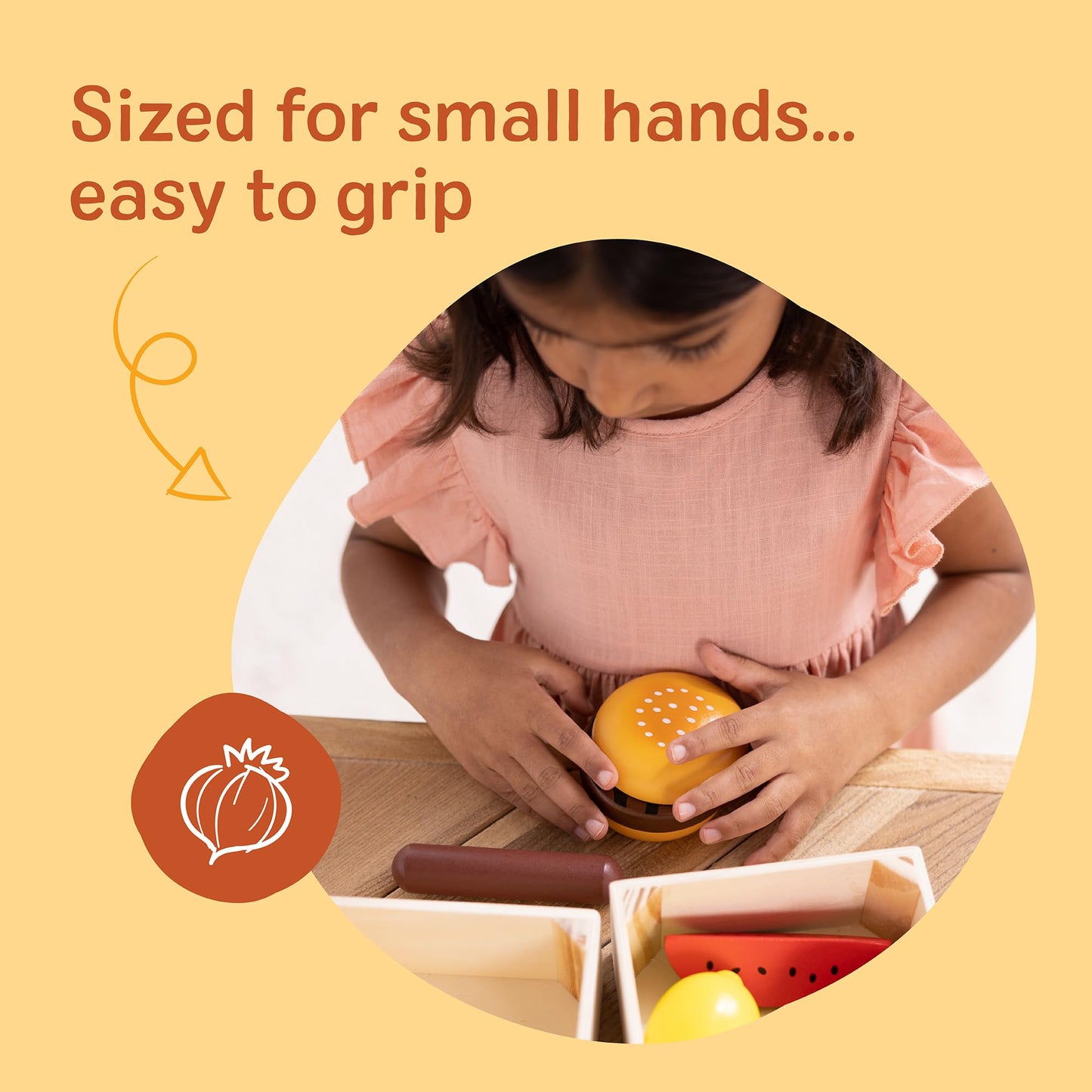 Melissa & Doug Food Groups — 21 Hand-Painted Wooden Pieces & 4 Crates
