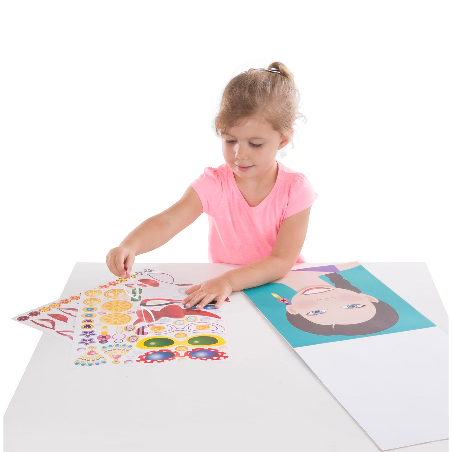 Melissa & Doug Make-a-Face Sticker Pad – Fashion Faces, 20 Faces, 5 Sticker Sheets – FSC Certified
