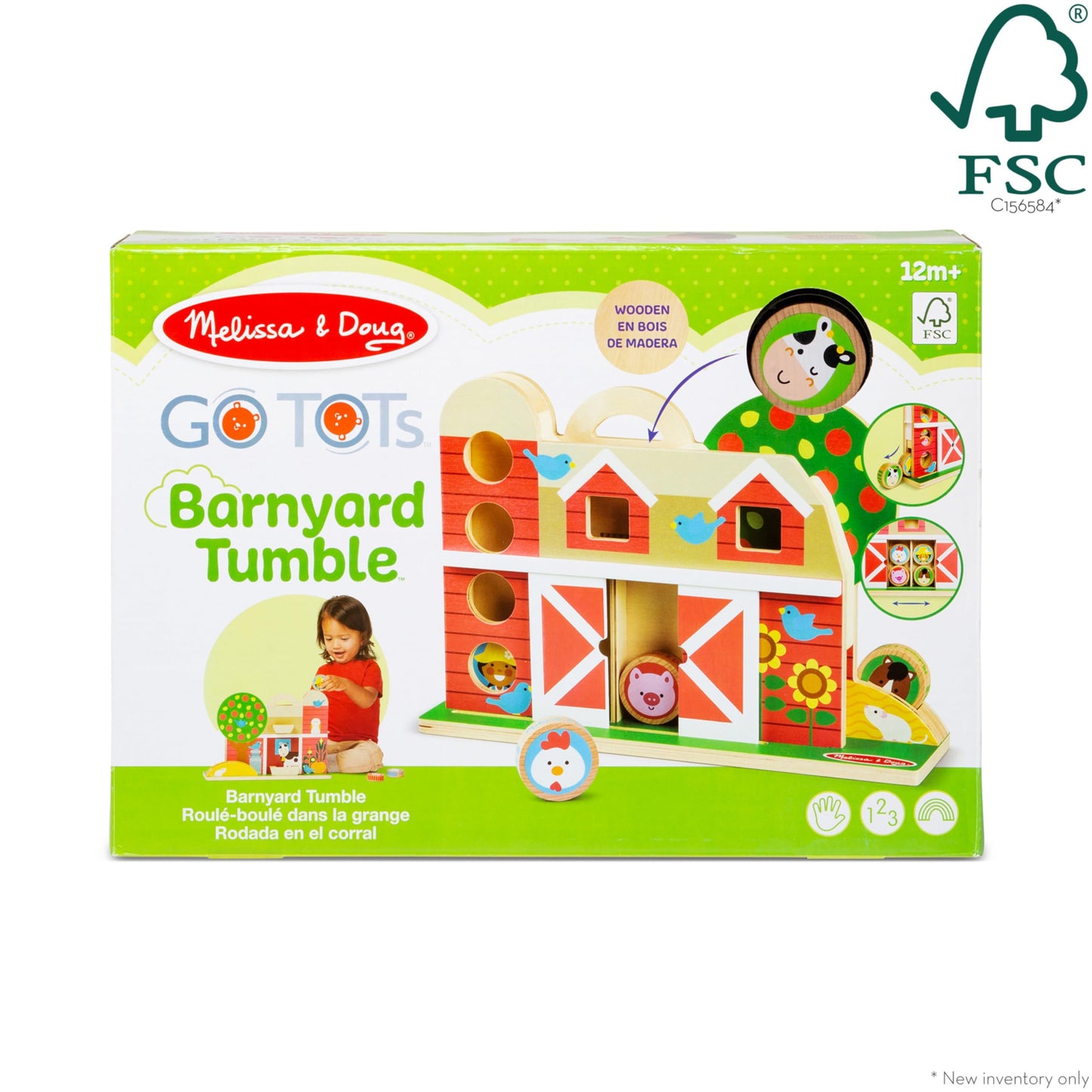 Melissa & Doug GO Tots Barnyard Tumble with 4 Disks - FSC Certified