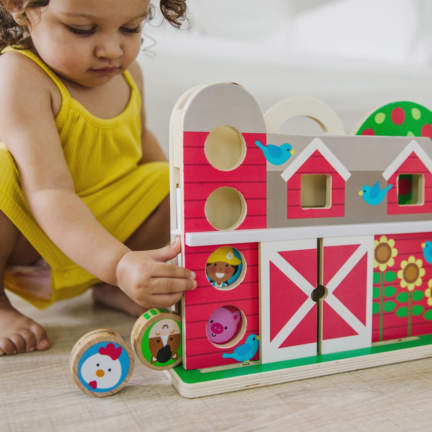 Melissa & Doug GO Tots Barnyard Tumble with 4 Disks - FSC Certified