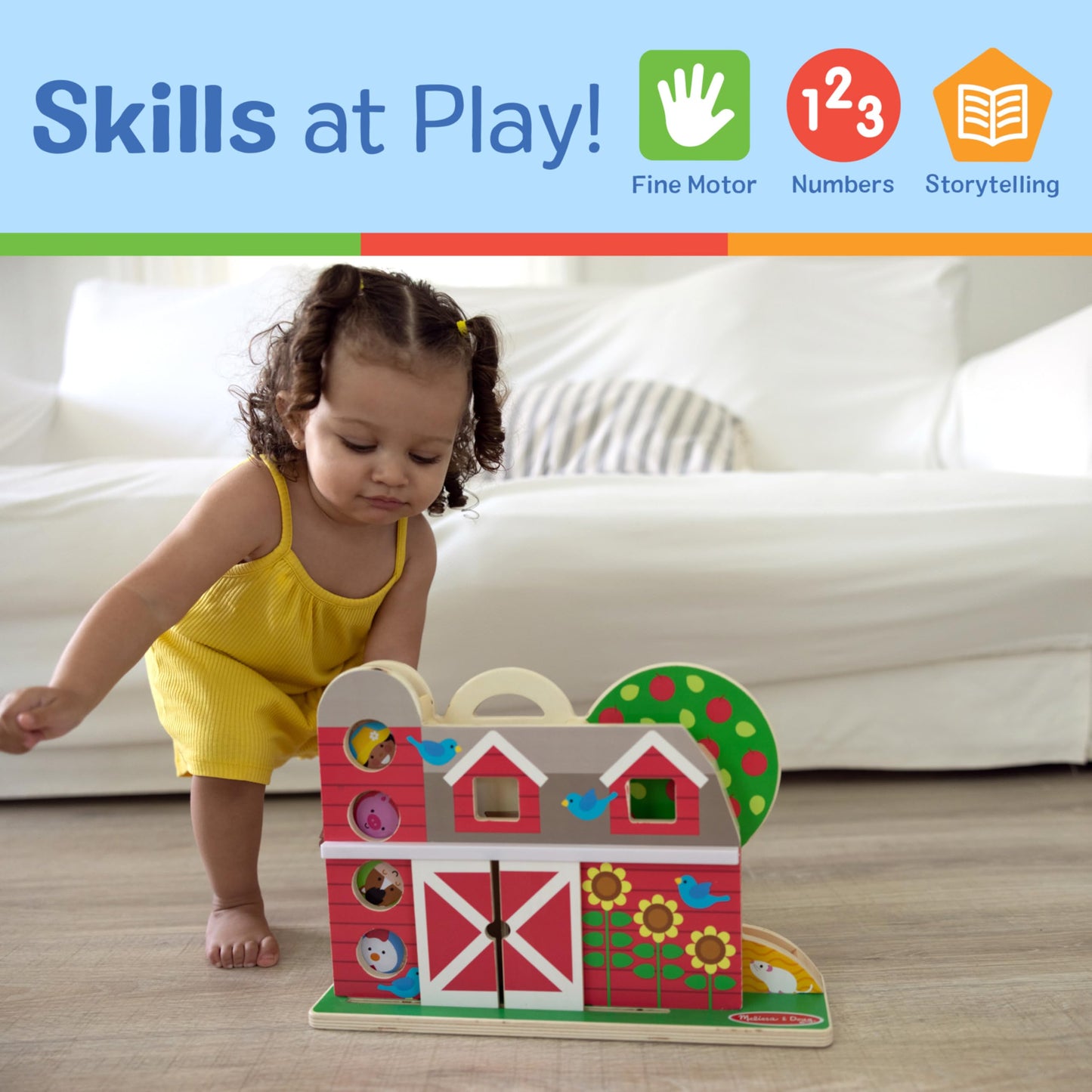 Melissa & Doug GO Tots Barnyard Tumble with 4 Disks - FSC Certified