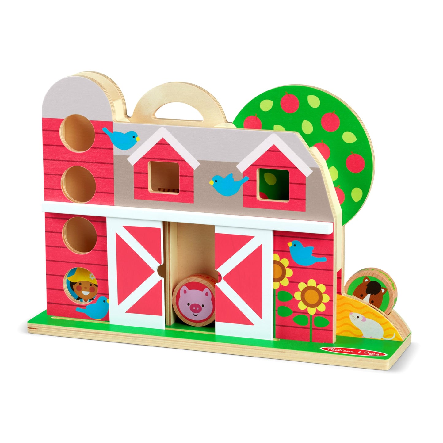 Melissa & Doug GO Tots Barnyard Tumble with 4 Disks - FSC Certified