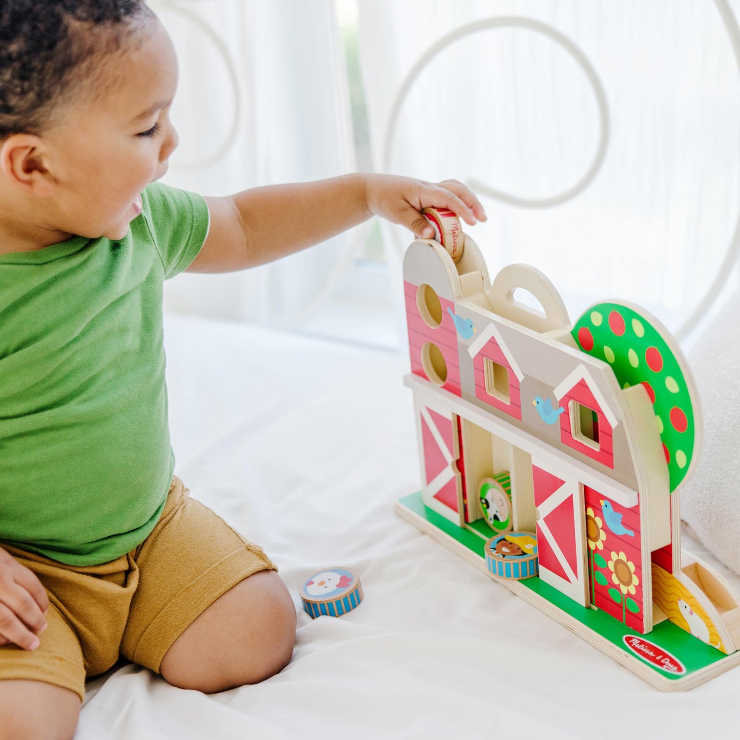 Melissa & Doug GO Tots Barnyard Tumble with 4 Disks - FSC Certified