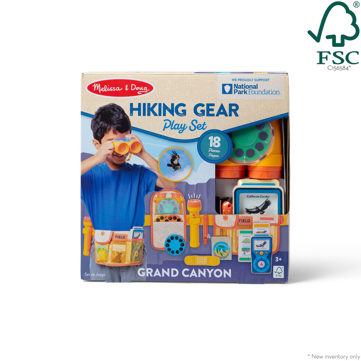 Melissa & Doug Grand Canyon National Park Hiking Gear Play Set – Pretend Hiking Belt, Binoculars & Photo Disk Viewer for Kids 3+