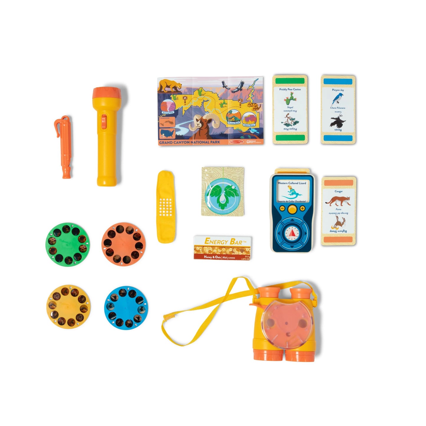 Melissa & Doug Grand Canyon National Park Hiking Gear Play Set – Pretend Hiking Belt, Binoculars & Photo Disk Viewer for Kids 3+