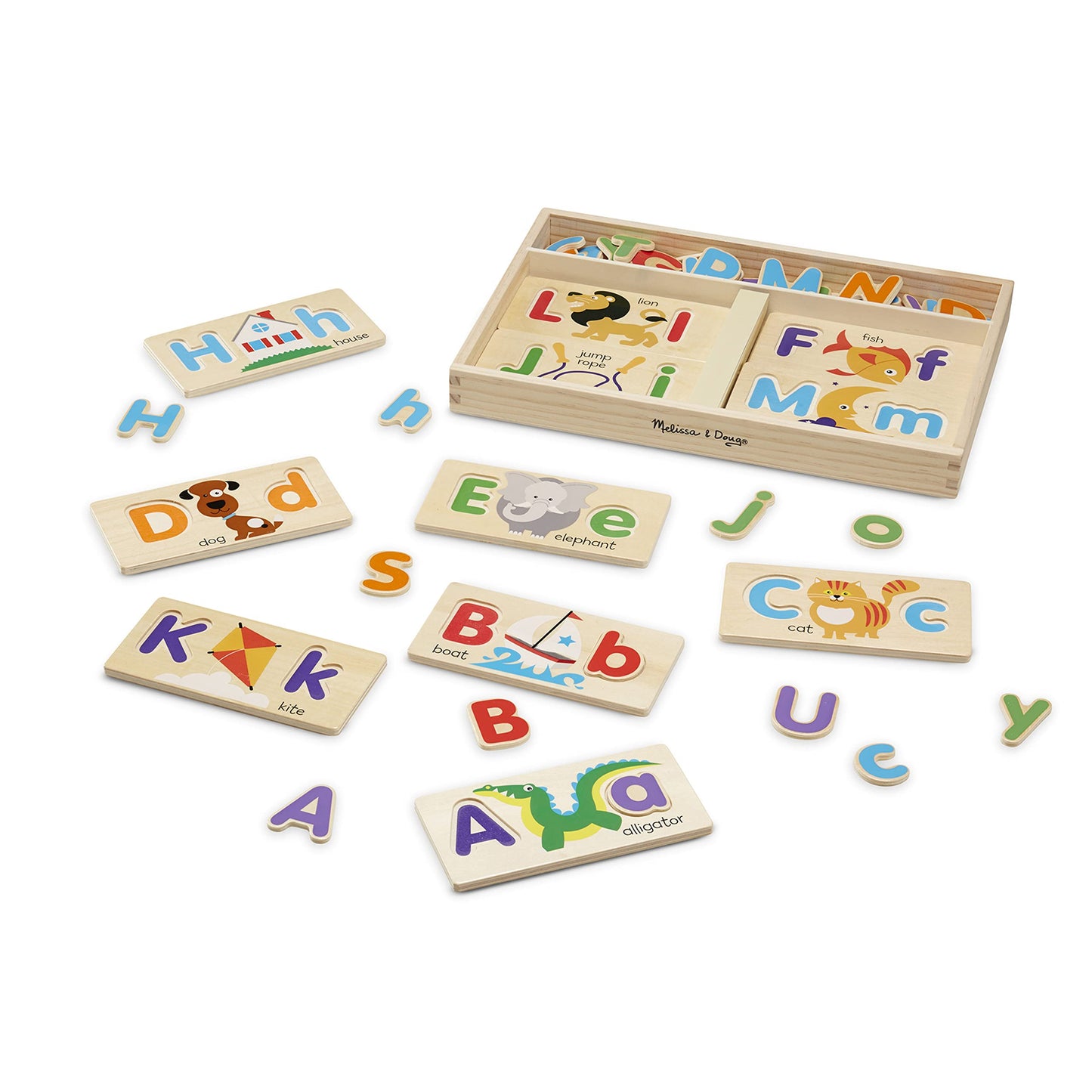 Melissa & Doug ABC Picture Boards: 13 Double-Sided Boards with 52 Letters