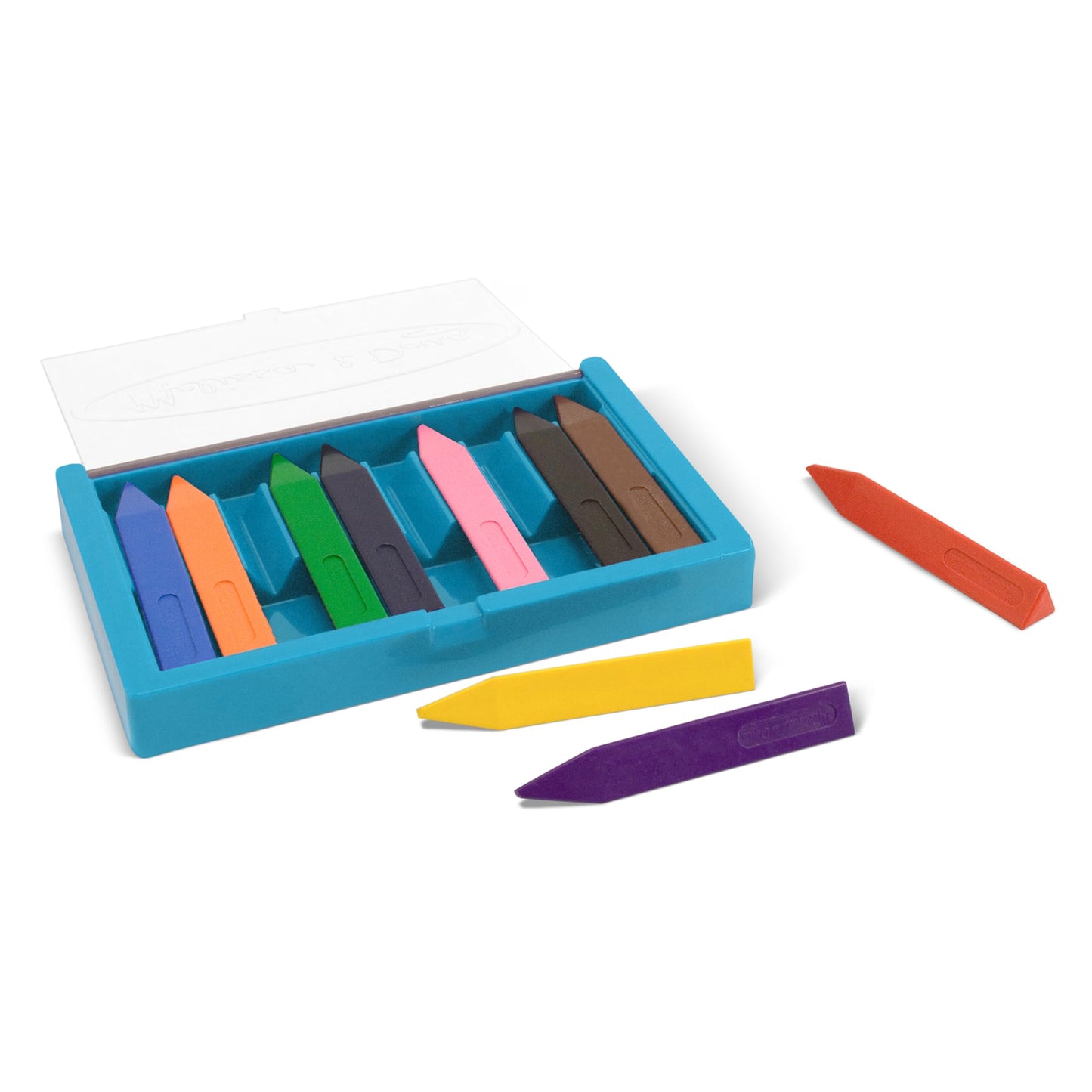 Melissa & Doug Jumbo Triangular Crayons – 10-Pack, Non-Roll, Flip-Top Case | Durable Easy-Grip Coloring Set