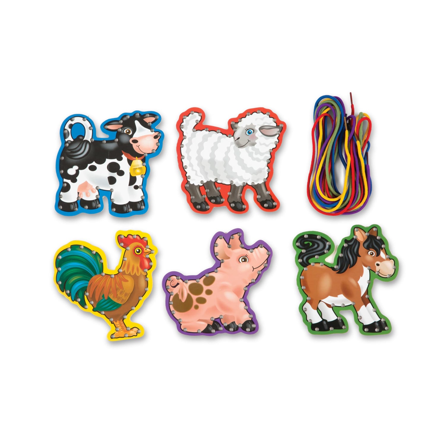 Melissa & Doug Lace & Trace Farm – 5 Wooden Panels & 5 Laces