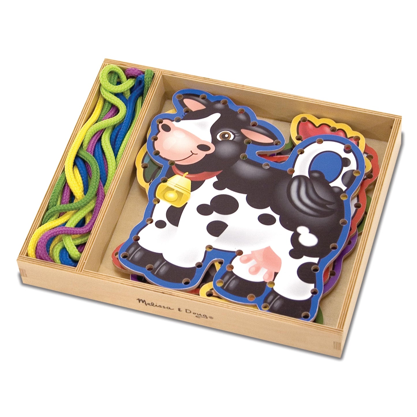 Melissa & Doug Lace & Trace Farm – 5 Wooden Panels & 5 Laces