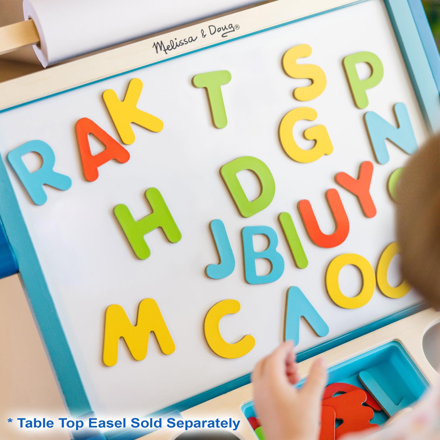 Melissa & Doug 52 Wooden Alphabet Magnets in a Box – Uppercase & Lowercase Letters