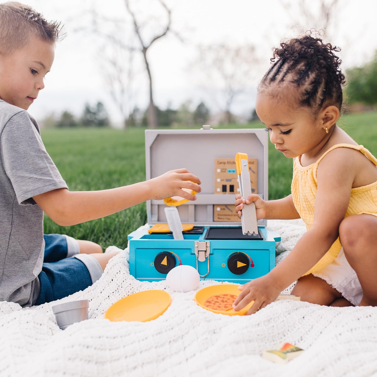 Melissa & Doug Let’s Explore Camp Stove Play Set – 24 Pieces | FSC Certified
