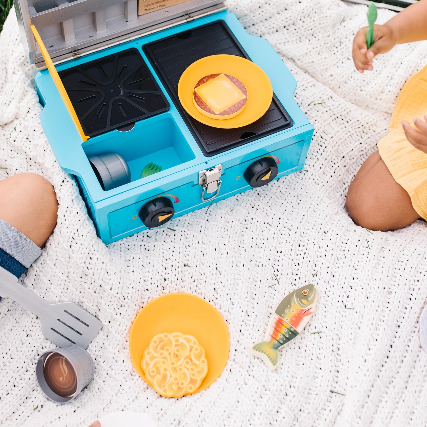 Melissa & Doug Let’s Explore Camp Stove Play Set – 24 Pieces | FSC Certified