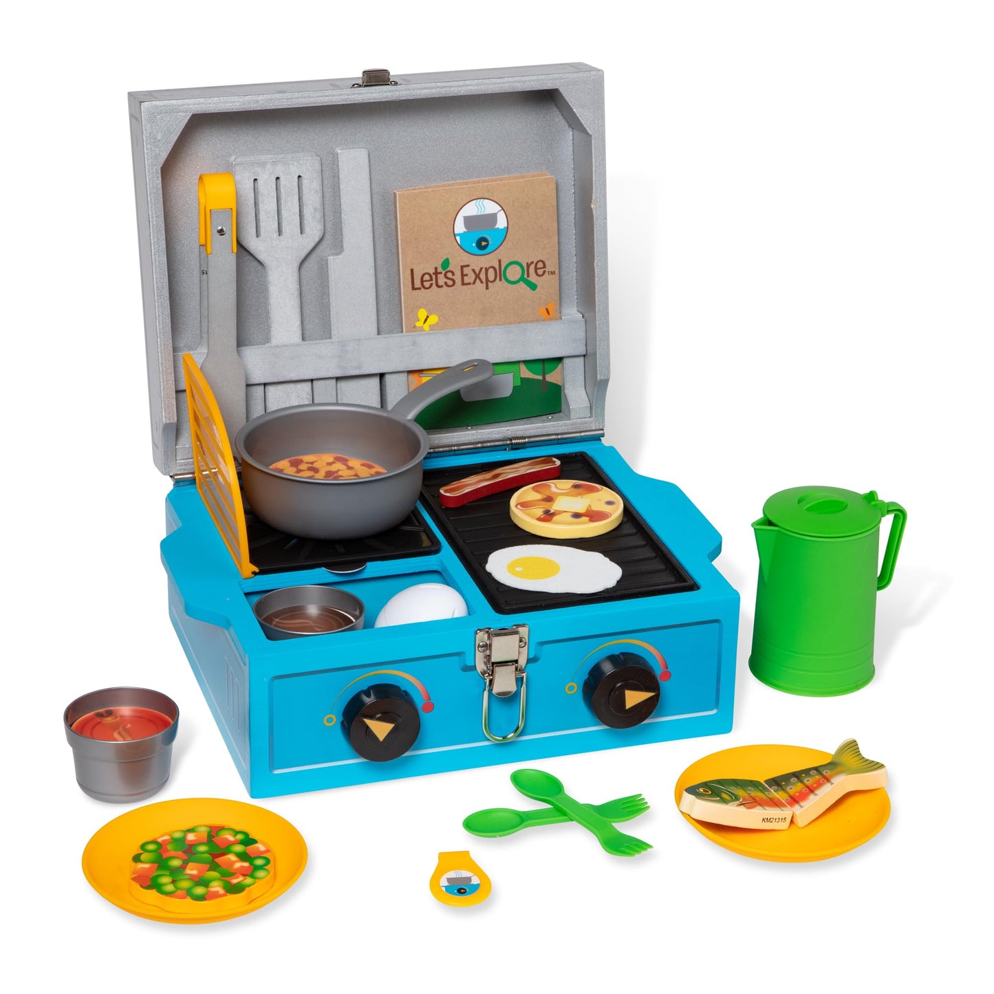 Melissa & Doug Let’s Explore Camp Stove Play Set – 24 Pieces | FSC Certified