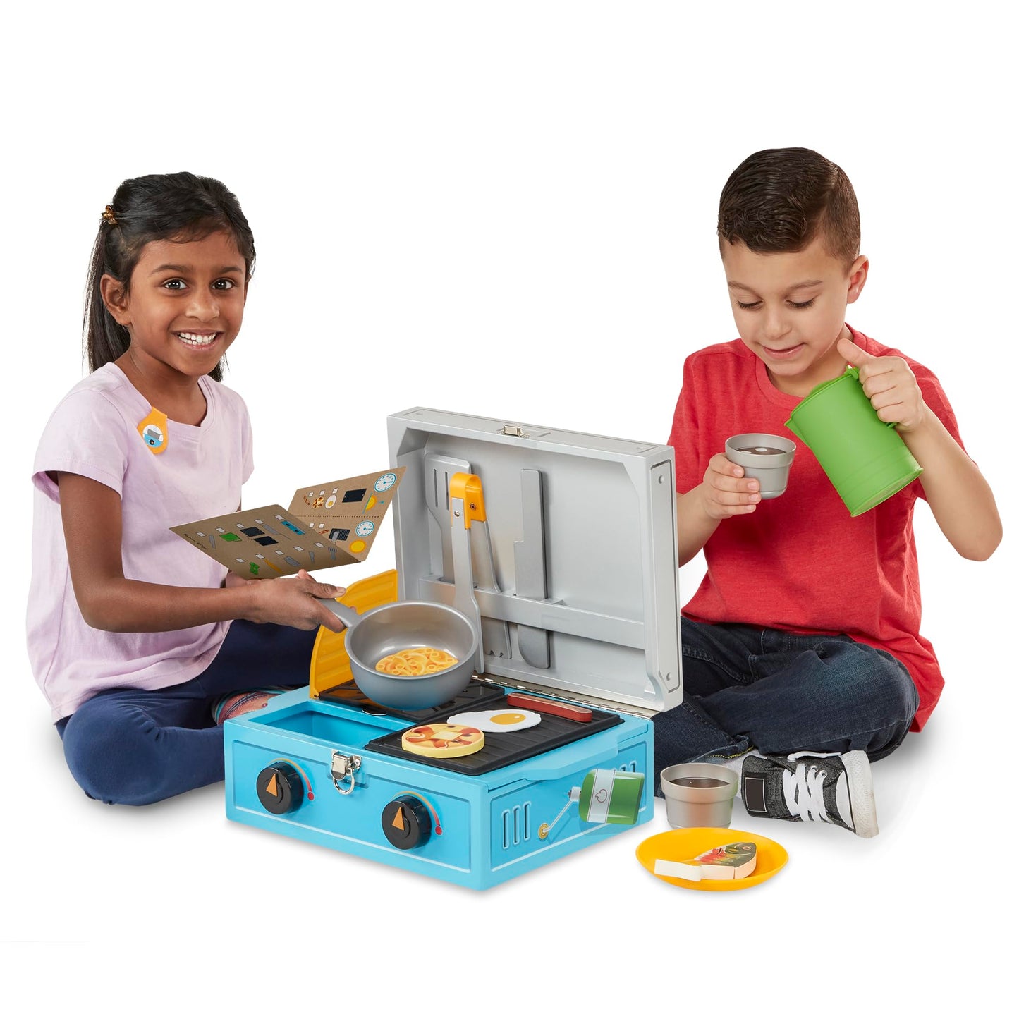 Melissa & Doug Let’s Explore Camp Stove Play Set – 24 Pieces | FSC Certified