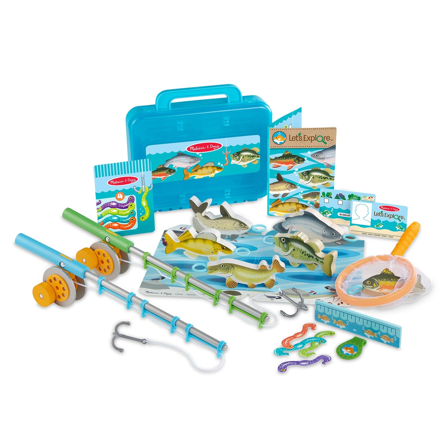 Melissa & Doug Let's Explore Fishing Play Set – 21 Pieces, FSC Certified