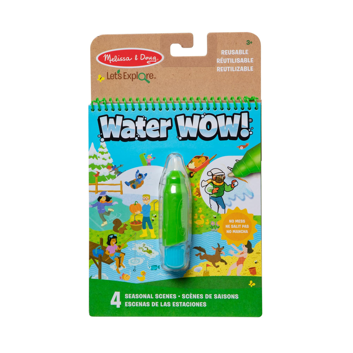 Melissa & Doug Let’s Explore Water Wow! Seasons Water-Reveal Pad – Reusable On-the-Go Travel Activity | FSC Certified