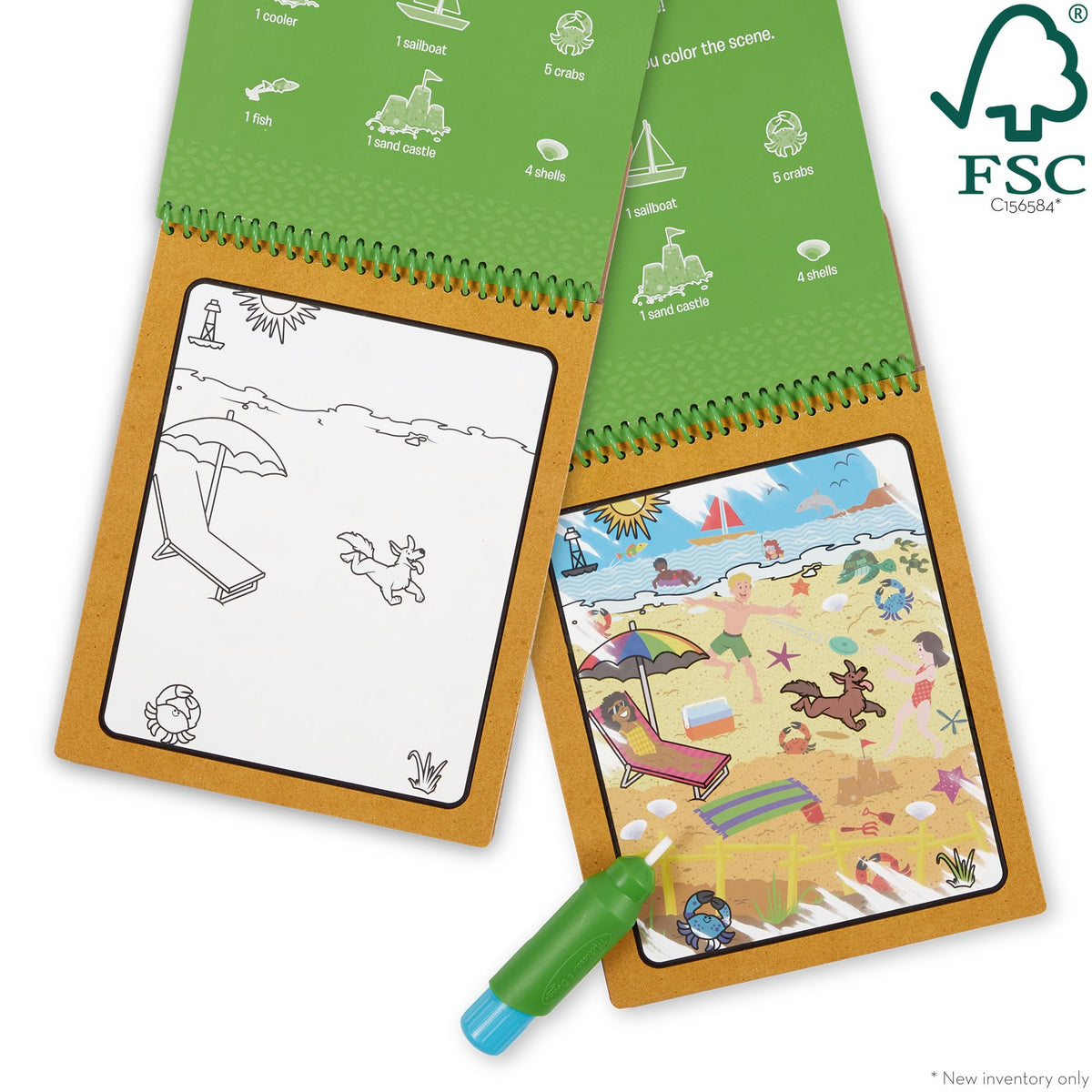 Melissa & Doug Let’s Explore Water Wow! Seasons Water-Reveal Pad – Reusable On-the-Go Travel Activity | FSC Certified