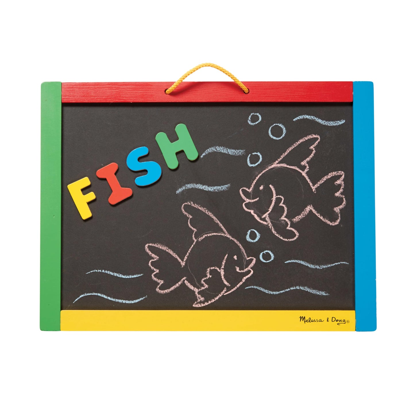 Melissa & Doug Magnetic Chalkboard & Dry-Erase Board with 36 Magnets