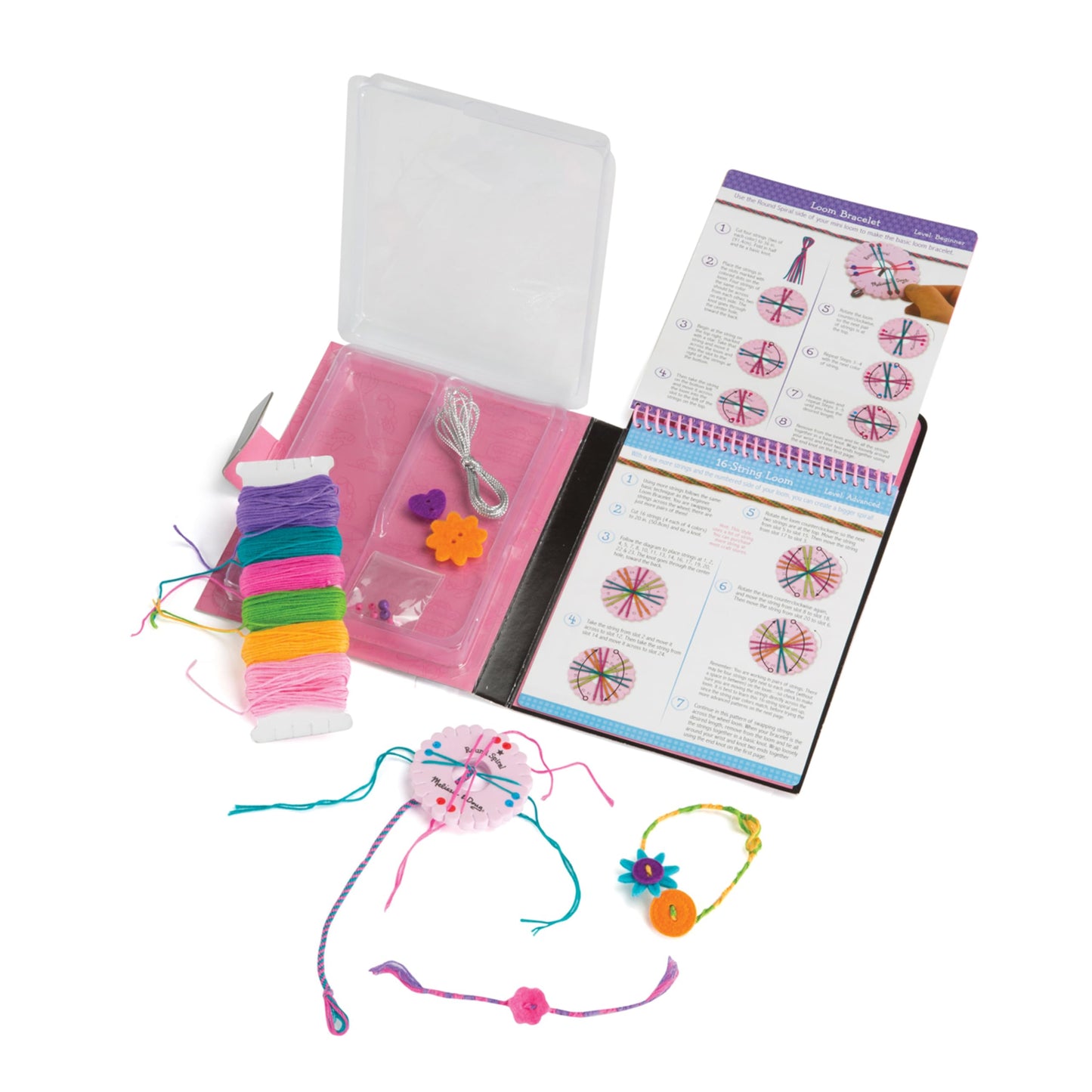 Melissa & Doug On The Go Friendship Bracelet Craft Set – 10+ Bracelets