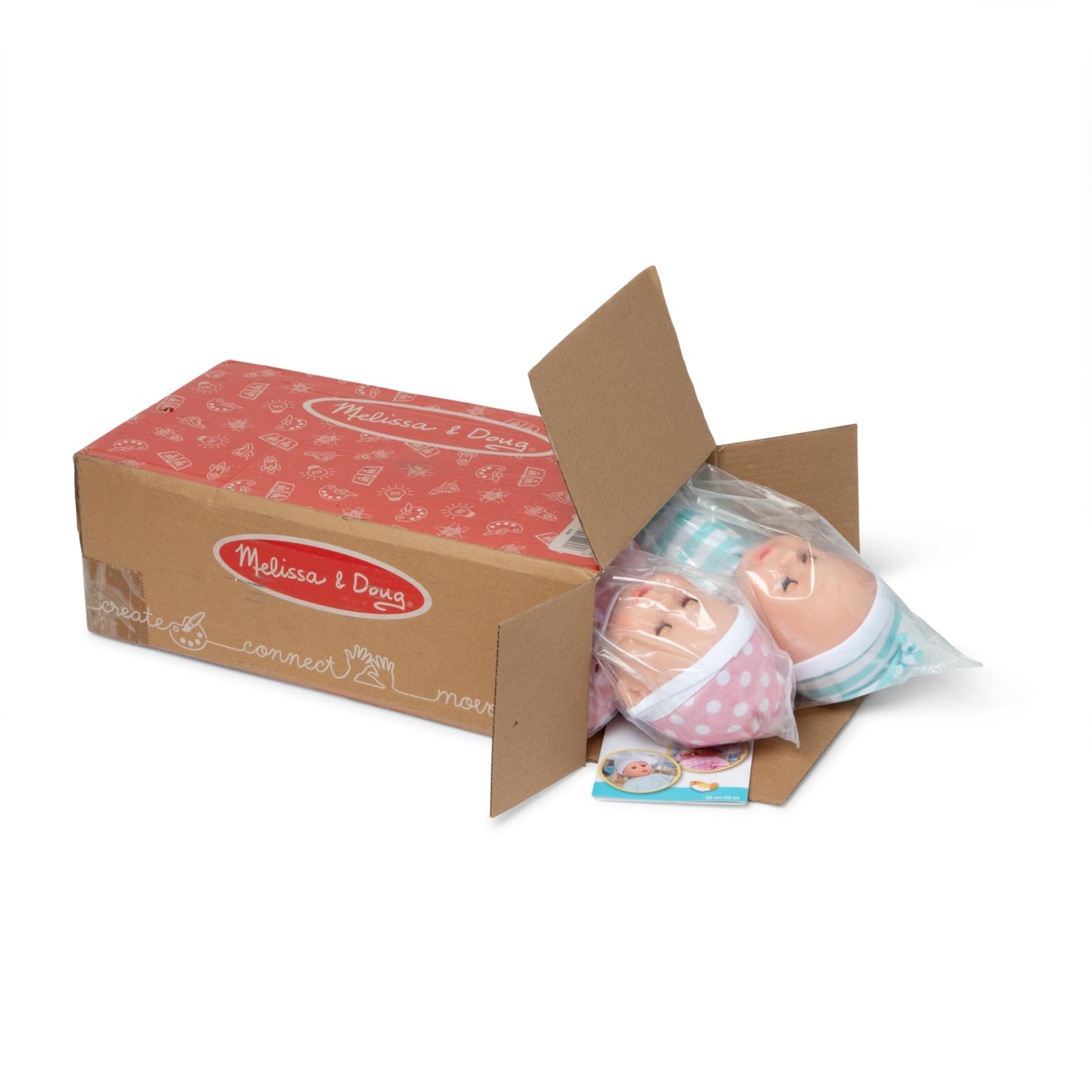 Melissa & Doug Mine to Love Twins Luke & Lucy – 15” Light Skin Twin Baby Dolls
