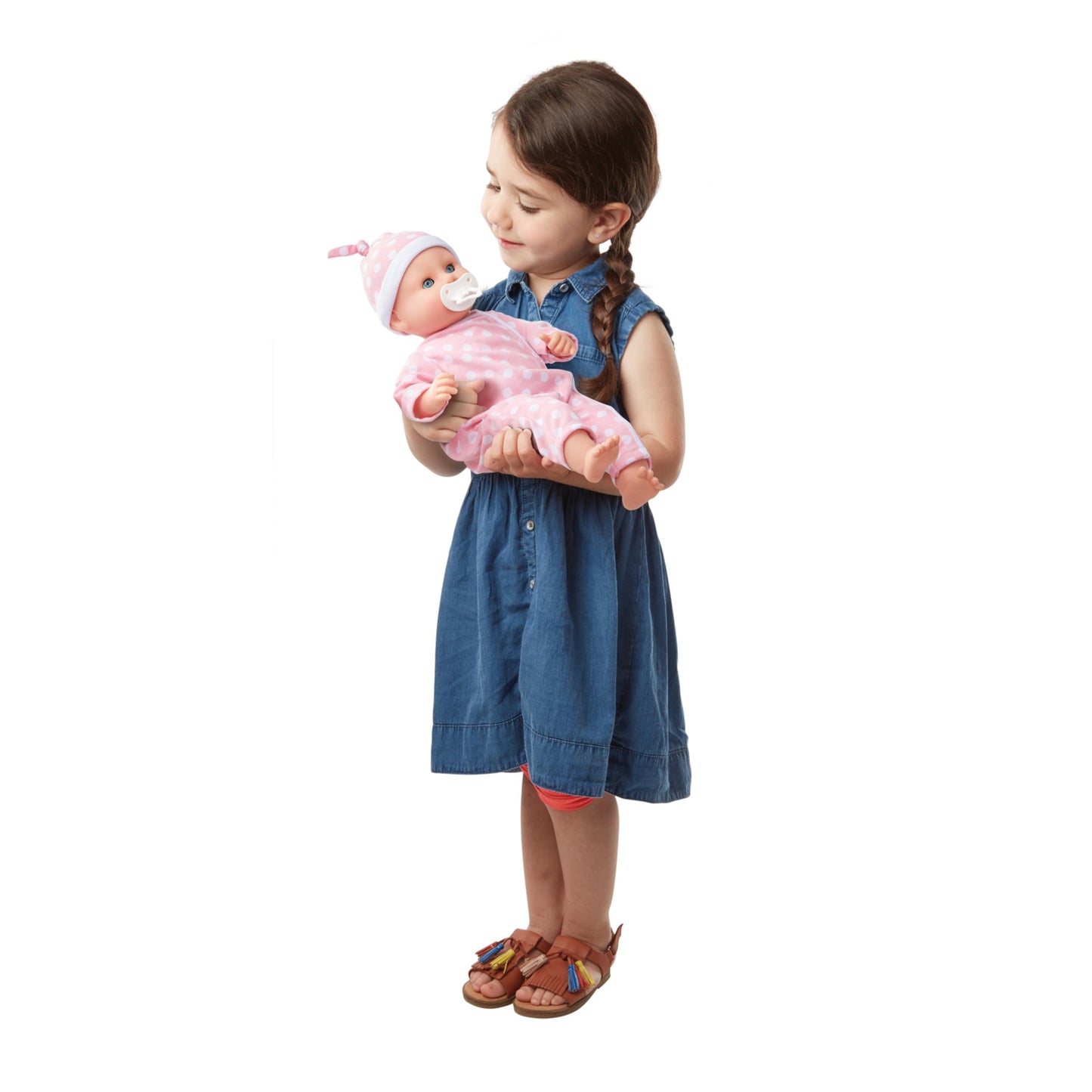 Melissa & Doug Mine to Love Twins Luke & Lucy – 15” Light Skin Twin Baby Dolls