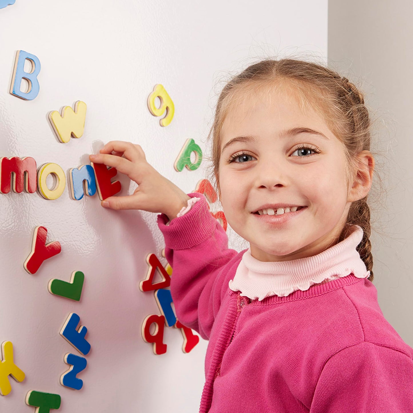 Melissa & Doug 52 Wooden Alphabet Magnets in a Box – Uppercase & Lowercase Letters