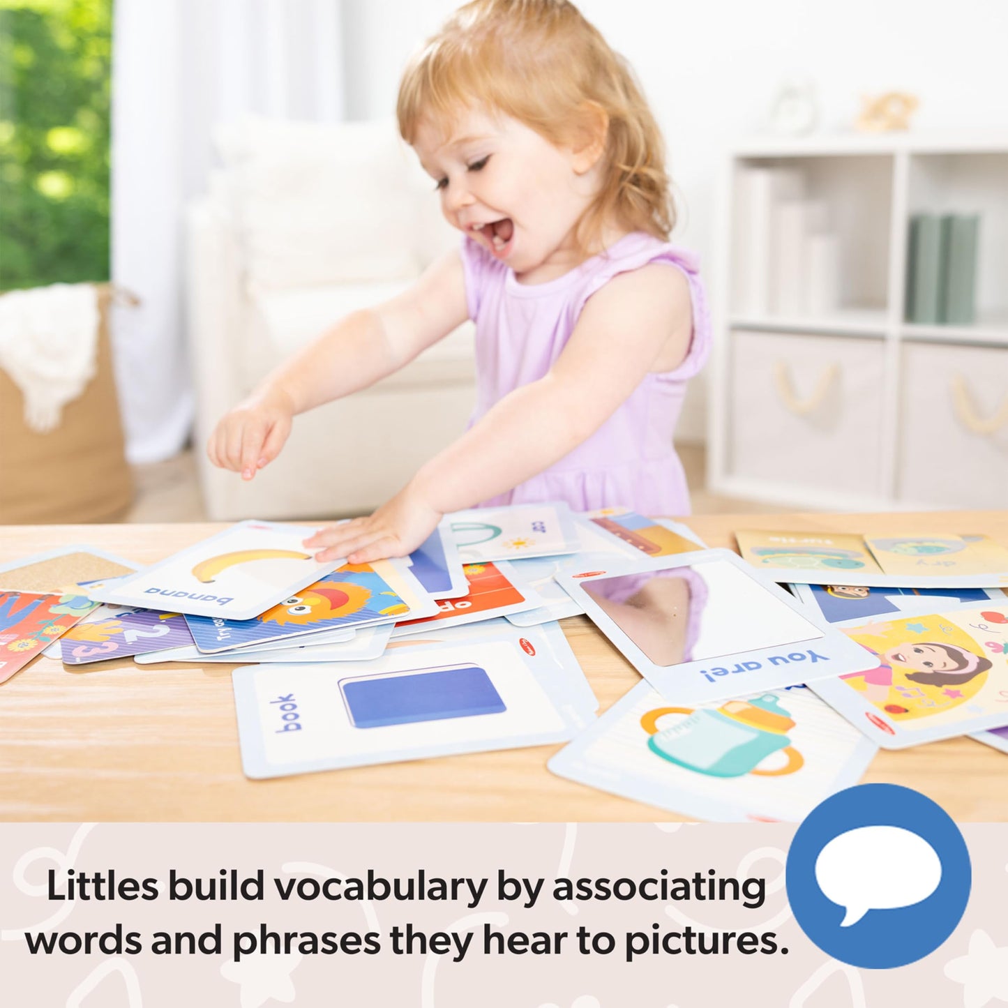 Melissa & Doug Ms. Rachel First Words Textured Sensory Flashcards – 30 Cards, FSC Certified