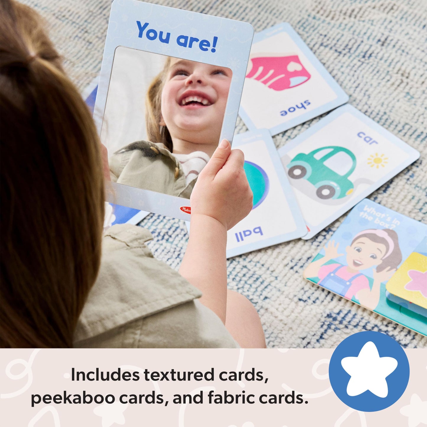 Melissa & Doug Ms. Rachel First Words Textured Sensory Flashcards – 30 Cards, FSC Certified