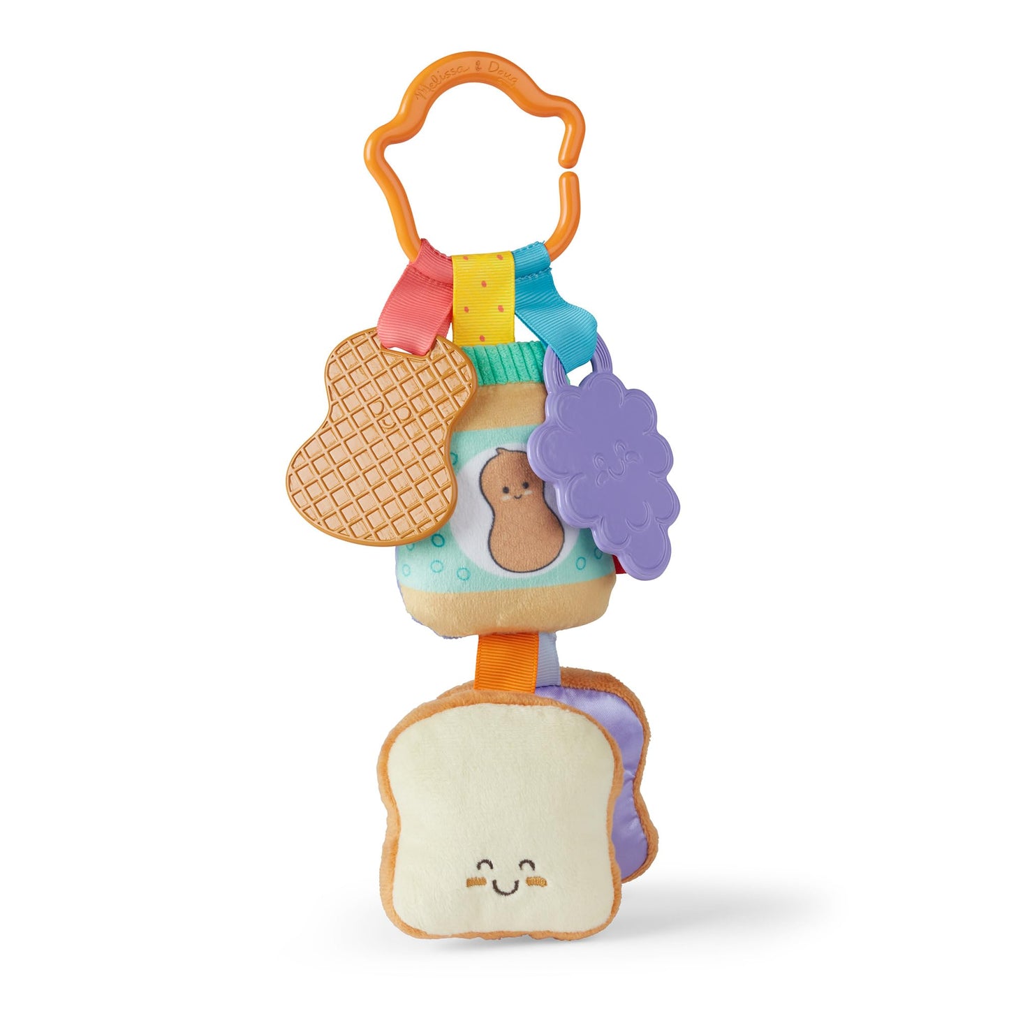 Melissa & Doug Multi-Sensory PB&J Clip-On Toy for Infants | Sensory Baby Toy