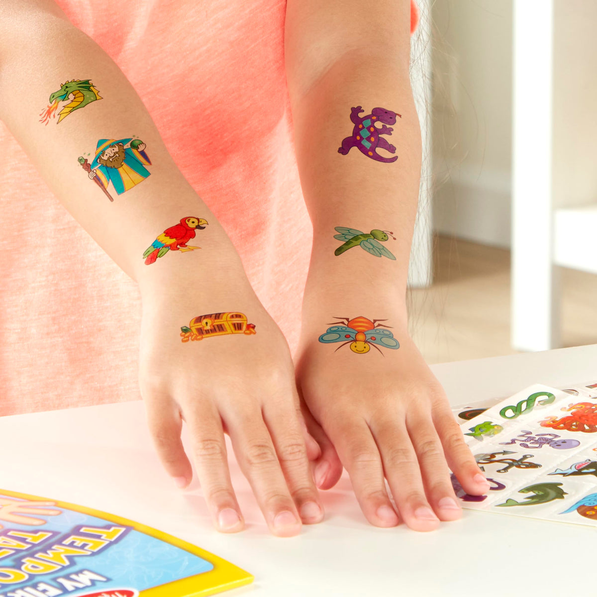 Melissa & Doug My First Temporary Tattoos - Blue | 100+ Fun Tattoos for Kids 3–7